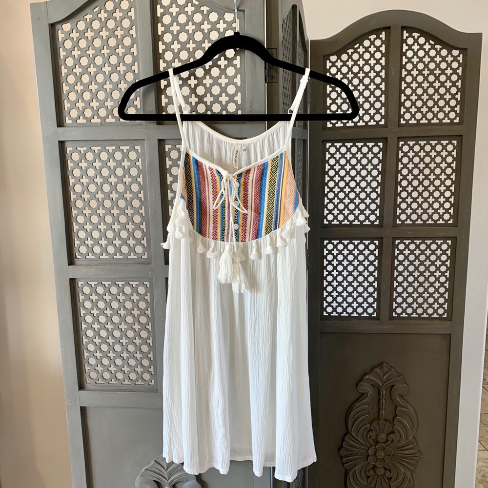 Fun Tank Top with Tassel Tie